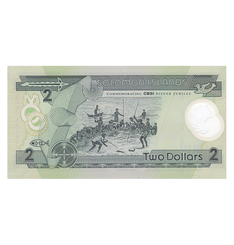 Solomon Islands 2 Dollars 2001 ND Pick 23 Polymer